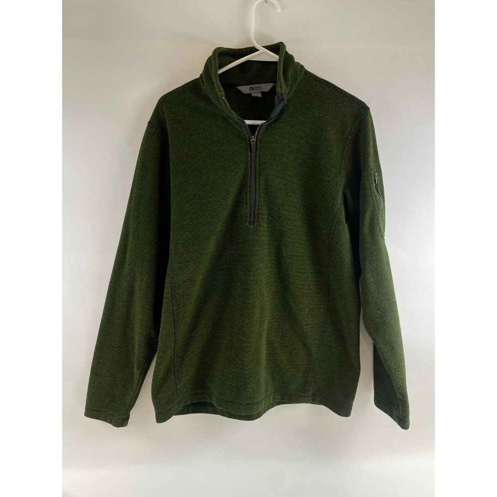 Guide Series Flee Sweater, Men's Size Small, Green Black, Pullover, Quarter Zip